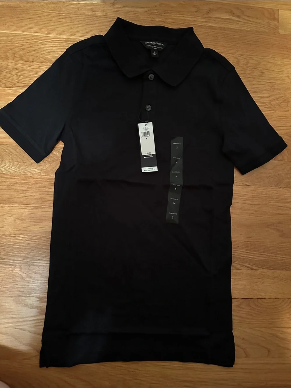 Banana Republic Black Men's Polo Shirt - NWT breathable size small very stretchy